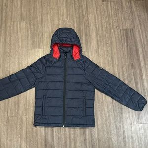 Abercrombie and Fitch sackable puffer jacket with removable hoodie